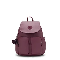 City Pocket Small Metallic Backpack