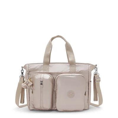 Babygear Metallic Convertible Diaper Backpack