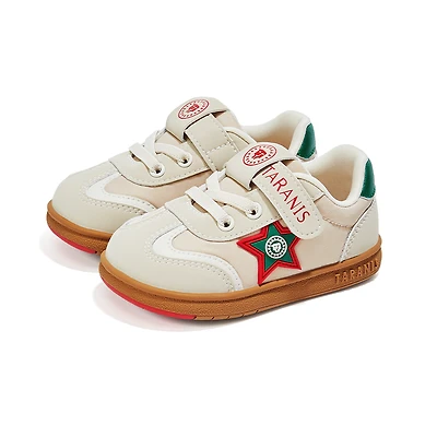 TARANIS Stage 2 One shoes Pink and White Bunny Velcro Girls' Sneakers