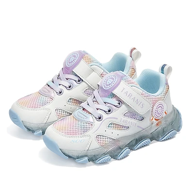 TARANIS 3 Stage Kids Non-Slip Light Up Shoes Soft Sole Breathable for Boys Girls Casual Comfort
