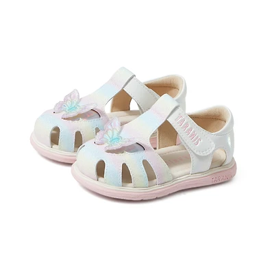 TARANIS Stage 2 Toddler First Walkers | Butterfly Accent Sandals w/ Non-Slip Sole