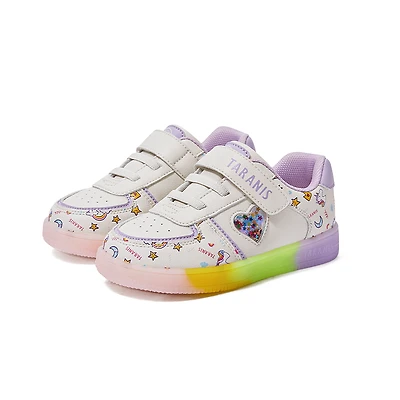 TARANIS Stage 3 Heart-Shaped Rainbow Light-Up Shoes (both the upper and sole light up)