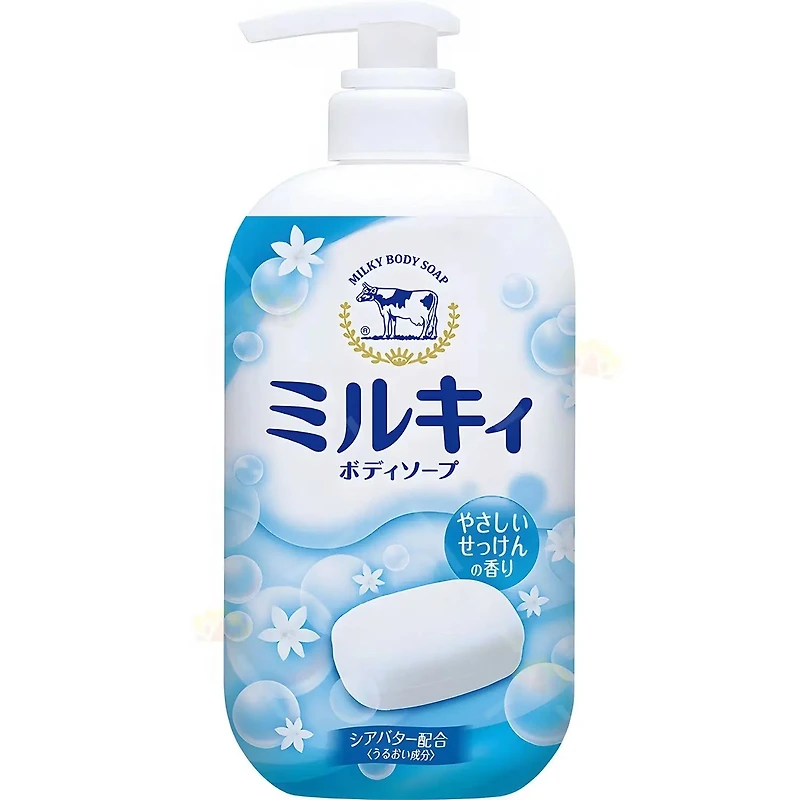 Cow Brand Bouncia Shea Butter Milky Body Soap 550ml (3 Scents)