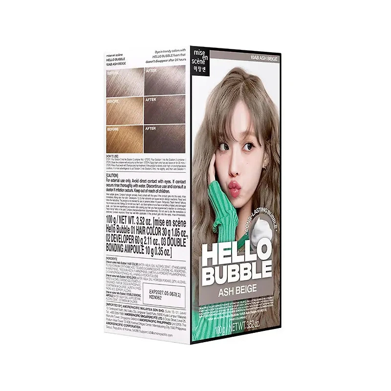 MISE EN SCENE Hello Bubble 10AB Ash Beige 2025 (Winter-Aespa) 100g
