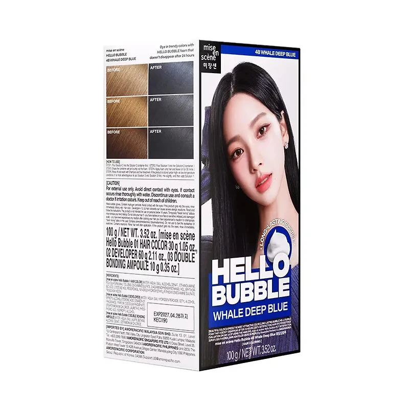 MISE EN SCENE Hello Bubble 4B Whale Deep Blue 2025 (Karina-Aespa) 100g