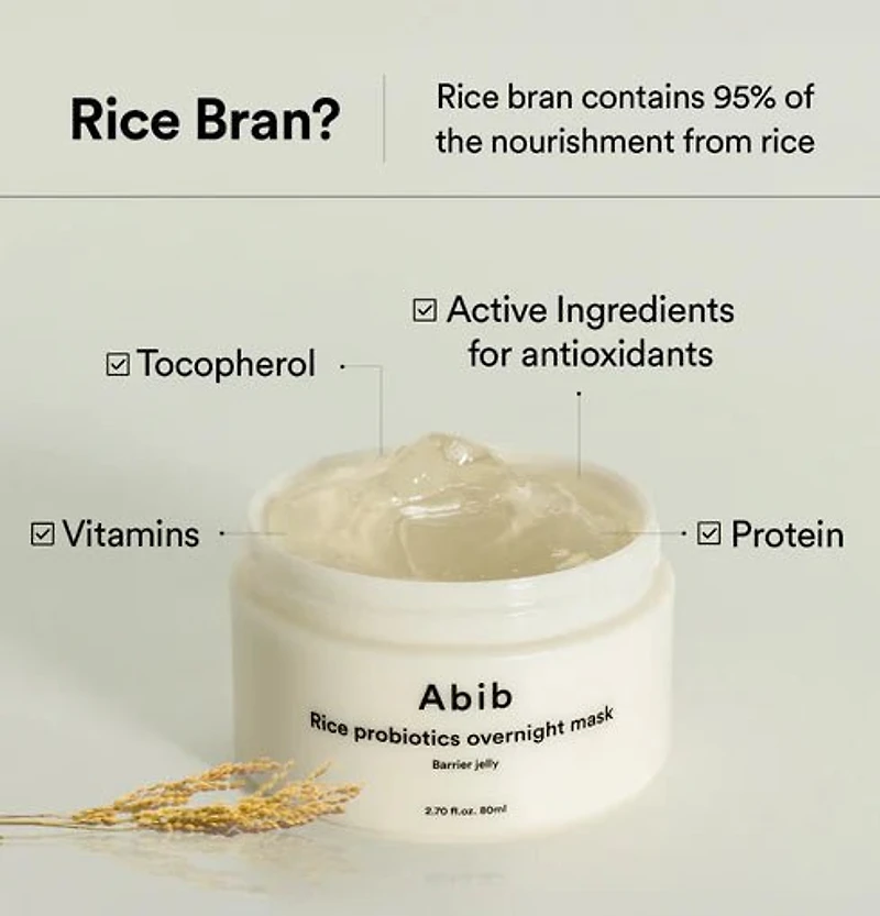 Abib Rice Probiotics Overnight Mask - Barrier Jelly 80ml