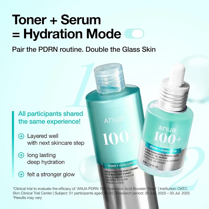 Anua PDRN 100 Hyaluronic Acid Booster Toner 250ml