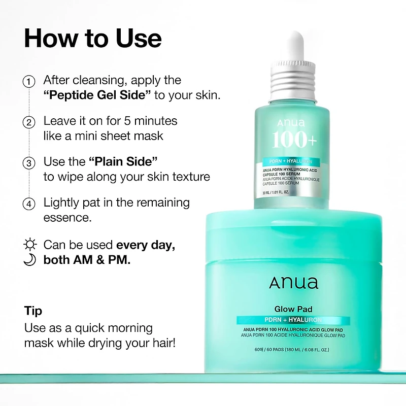 Anua PDRN Hyaluronic Glow Pad 60 pads