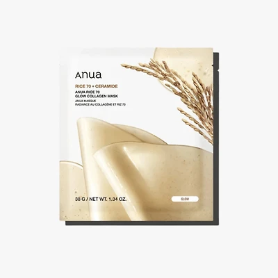 Anua Rice 70 Glow Collagen Mask (box/single)