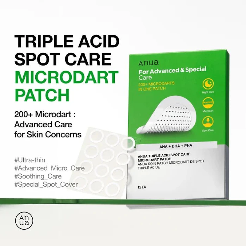 Anua Triple Acid Spot Care Microdart Patch 12pcs
