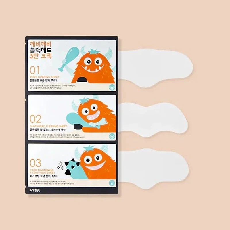 Apieu Goblin Blackhead 3-step Nose Sheet 2g