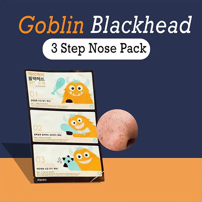 Apieu Goblin Blackhead 3-step Nose Sheet 2g