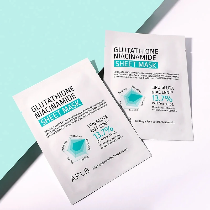 APLB Glutathione Niacinamide Sheet Mask (2 Sizes)