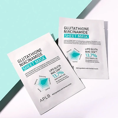 APLB Glutathione Niacinamide Sheet Mask (2 Sizes)