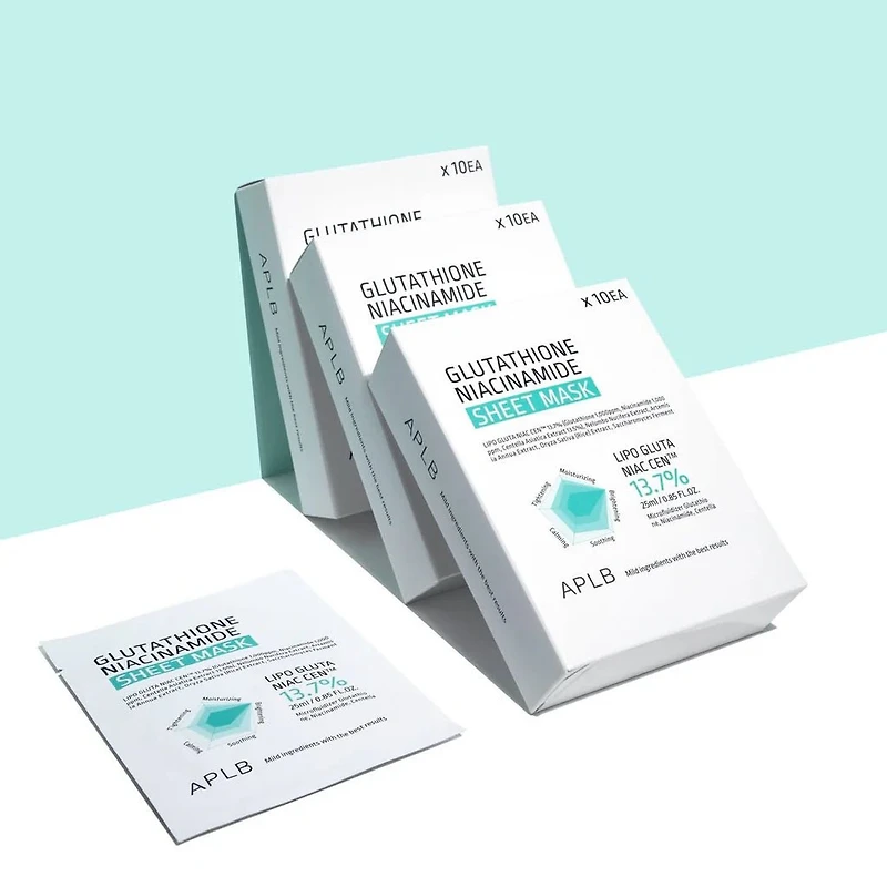 APLB Glutathione Niacinamide Sheet Mask (2 Sizes)