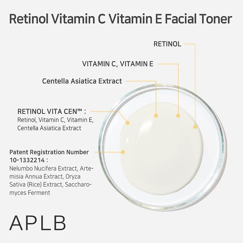 APLB Retinol Vitamin C Vitamin E Facial Toner 160ml