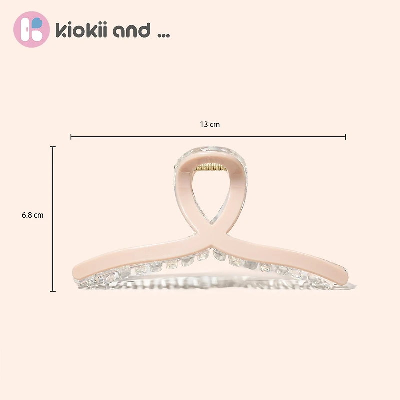 Arch14 Crystal Loop Hair Claw Acrylic Clip 1pc