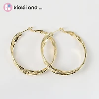 Arch14 Effortless Charm Sculpted 18K Gold-Plated Hoop Earrings