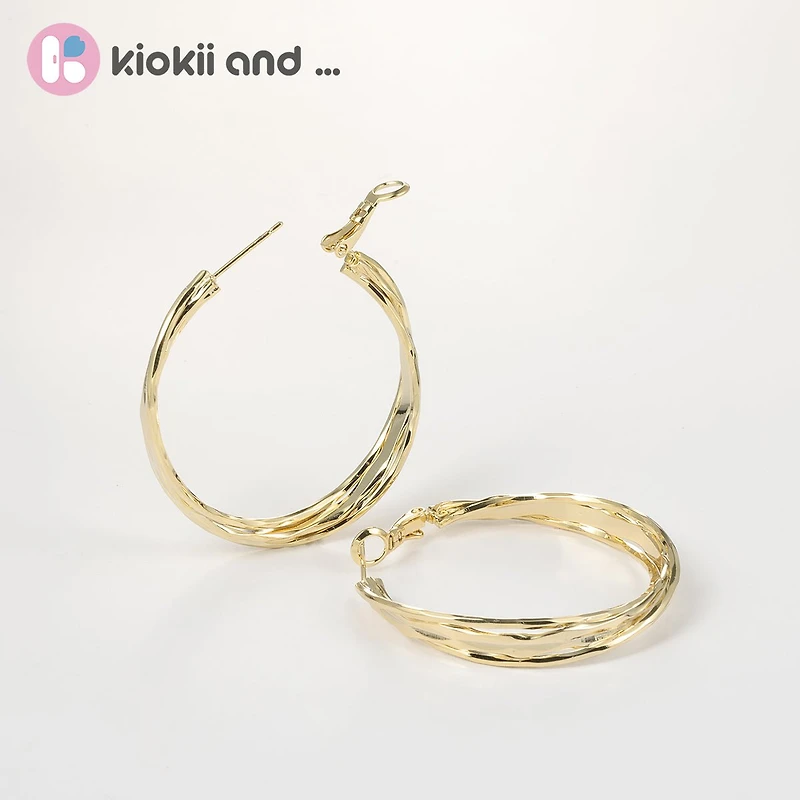 Arch14 Effortless Charm Sculpted 18K Gold-Plated Hoop Earrings