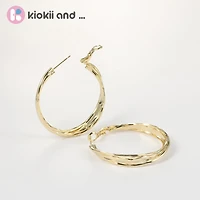 Arch14 Effortless Charm Sculpted 18K Gold-Plated Hoop Earrings