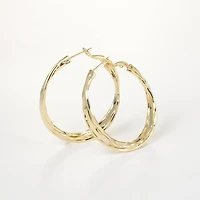 Arch14 Effortless Charm Sculpted 18K Gold-Plated Hoop Earrings