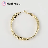 Arch14 Effortless Charm Sculpted 18K Gold-Plated Hoop Earrings