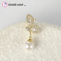 Arch14 Enchanted Wings & Pearl 18K Gold-Plated Drop Earrings
