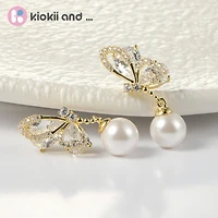 Arch14 Enchanted Wings & Pearl 18K Gold-Plated Drop Earrings