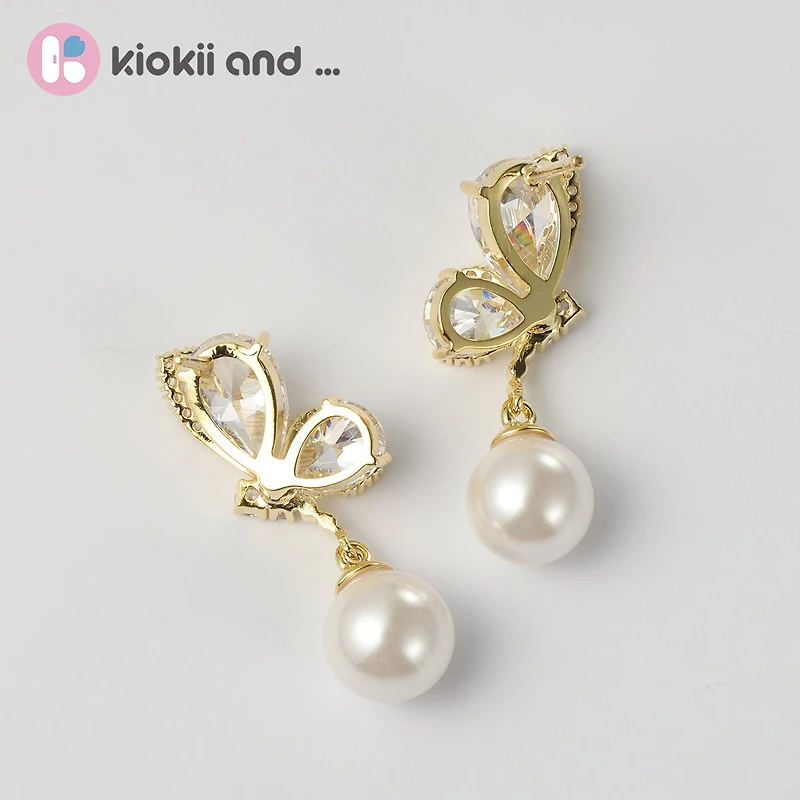 Arch14 Enchanted Wings & Pearl 18K Gold-Plated Drop Earrings