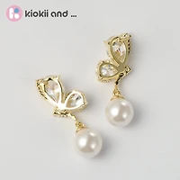 Arch14 Enchanted Wings & Pearl 18K Gold-Plated Drop Earrings