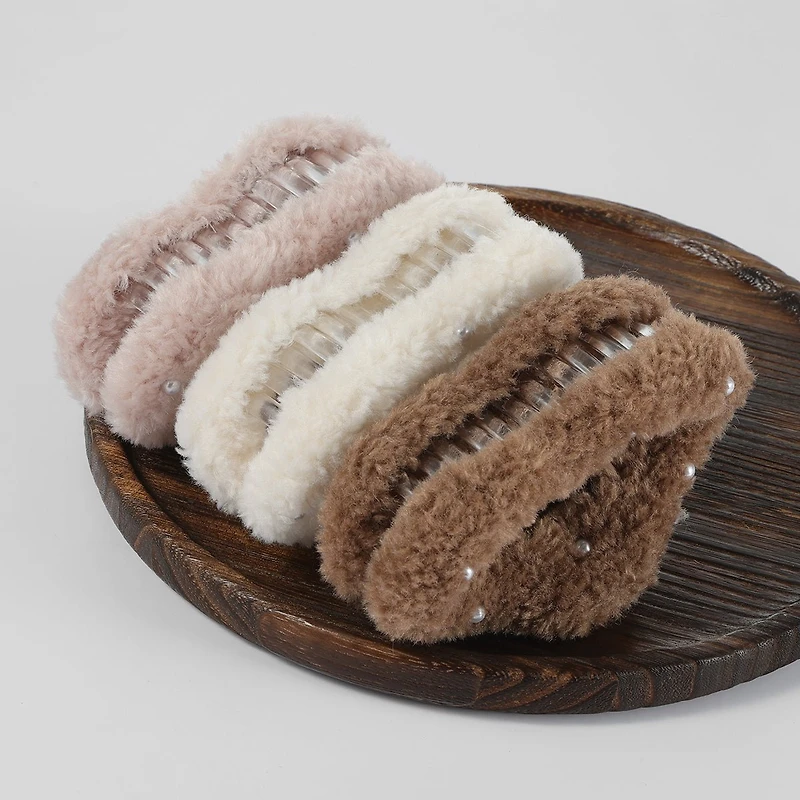 Arch14 Fluffy Oval Claw Clips 1pc