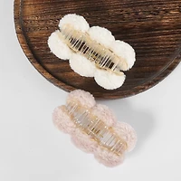 Arch14 Fluffy Pom-Pom Claw Clips 1pc