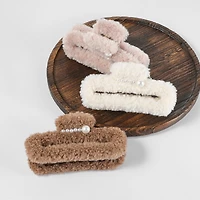 Arch14 Fuzzy Rectangle Claw Clips 1pc