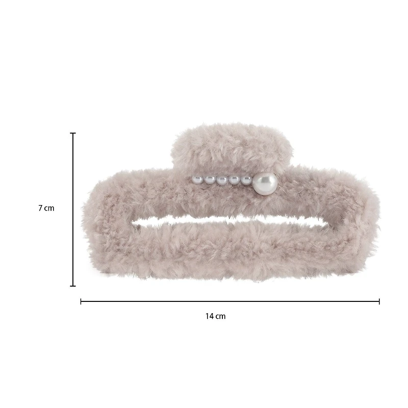 Arch14 Fuzzy Rectangle Claw Clips 1pc