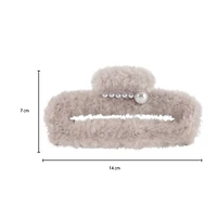 Arch14 Fuzzy Rectangle Claw Clips 1pc