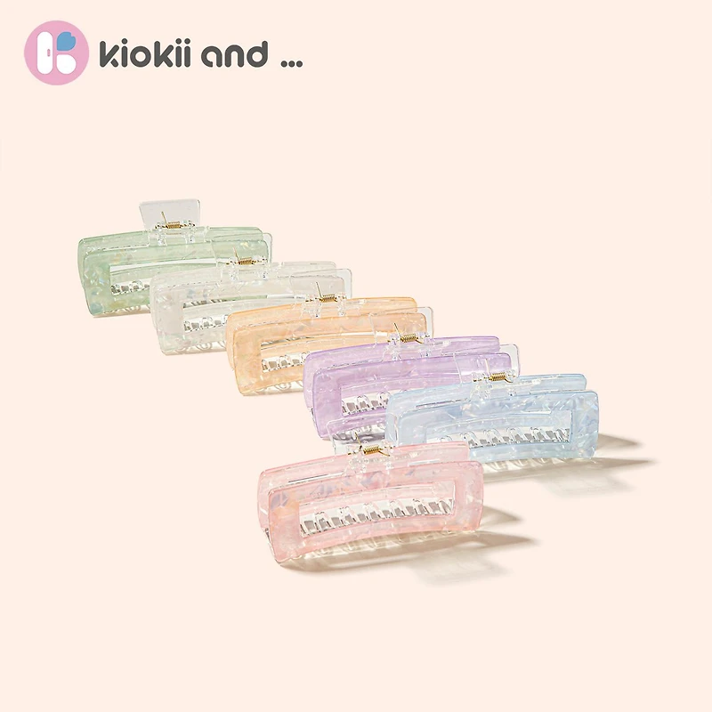 Arch14 Holographic Shine Rectangle Claw Clip 1pc