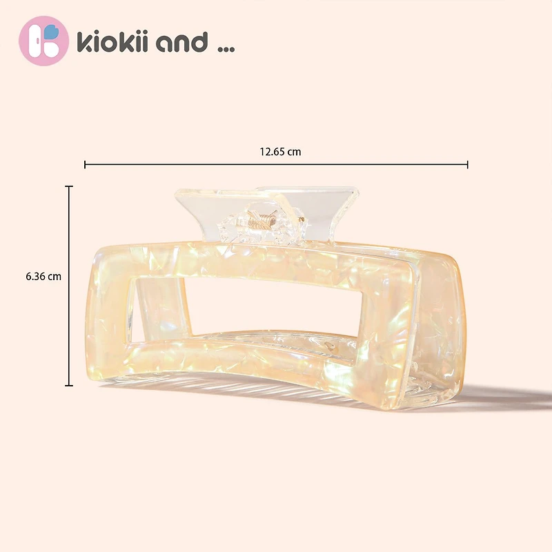 Arch14 Holographic Shine Rectangle Claw Clip 1pc