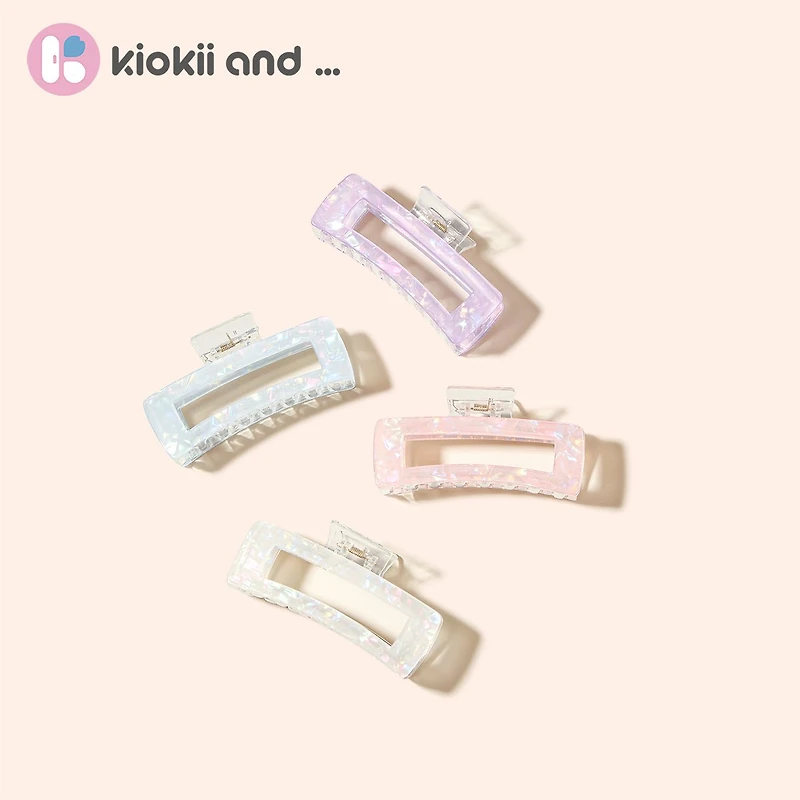 Arch14 Holographic Shine Rectangle Claw Clip 1pc