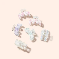 Arch14 Pastel Blossoms Mini Wave Claw Clip 1pc