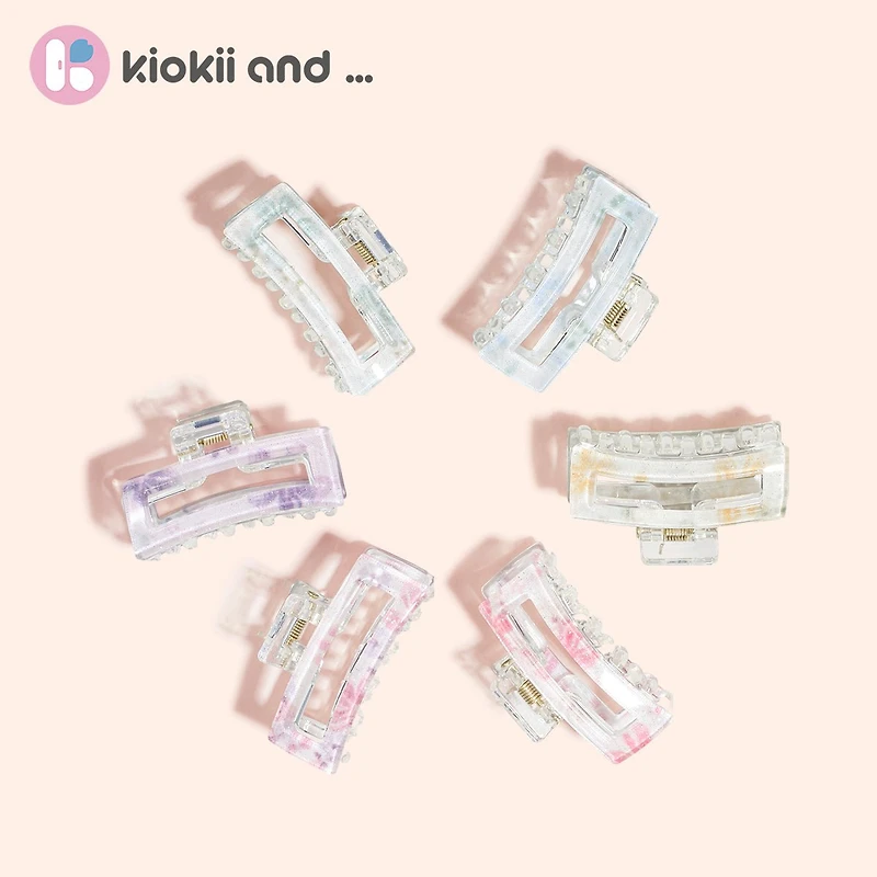 Arch14 Pastel Blossoms Small Claw Clip 1pc