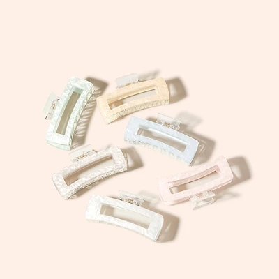 Arch14 Pearl Matte Rectangular Claw Clip 1pc