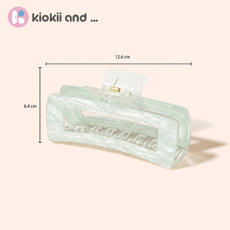 Arch14 Pearl Matte Rectangular Claw Clip 1pc