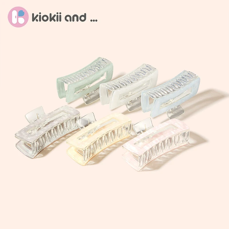 Arch14 Pearl Matte Rectangular Claw Clip 1pc