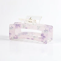 Arch14 Printed Floral Rectangle Claw Clip 1pc