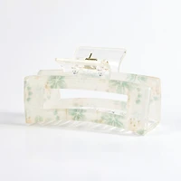 Arch14 Printed Floral Rectangle Claw Clip 1pc