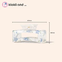 Arch14 Printed Floral Rectangle Claw Clip 1pc