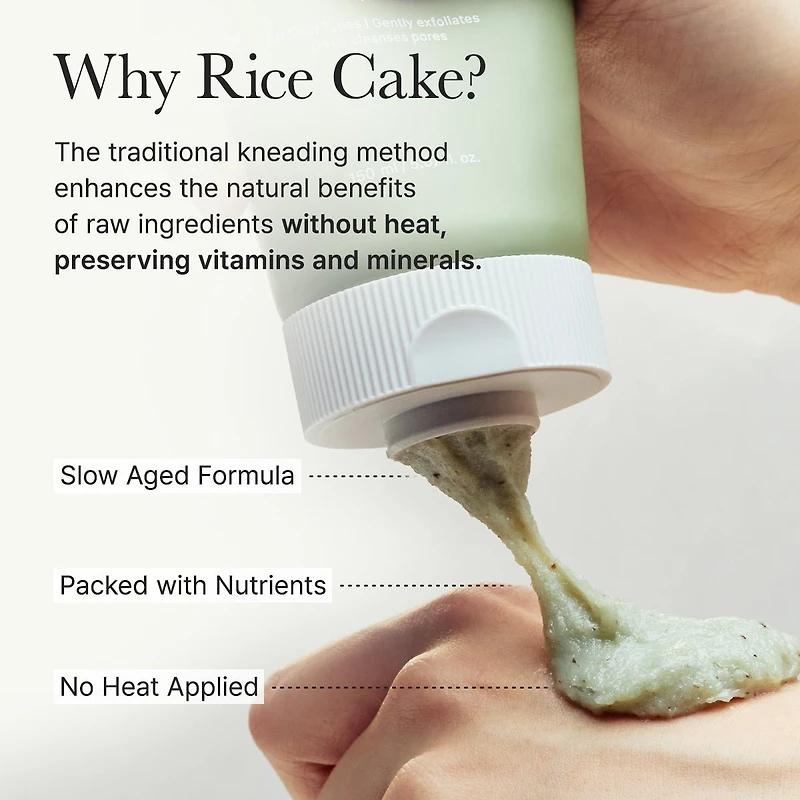 ARENCIA Green Tea + LHA Deep Pore Rice Cake Cleanser 150ml
