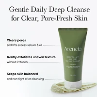 ARENCIA Green Tea + LHA Deep Pore Rice Cake Cleanser 150ml