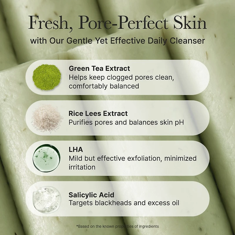 ARENCIA Green Tea + LHA Deep Pore Rice Cake Cleanser 150ml