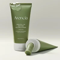 ARENCIA Green Tea + LHA Deep Pore Rice Cake Cleanser 150ml